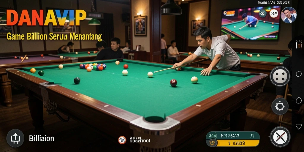 Antarmuka menarik DANAVIP dengan fungsi permainan billiard