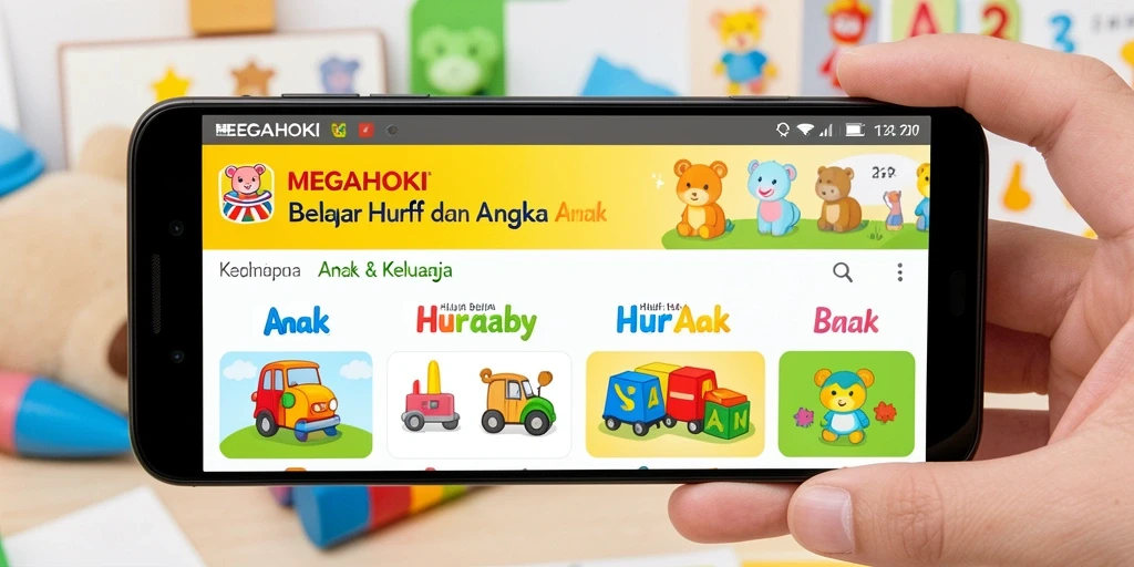 Tampilan antarmuka MEGAHOKI yang menarik dan edukatif.