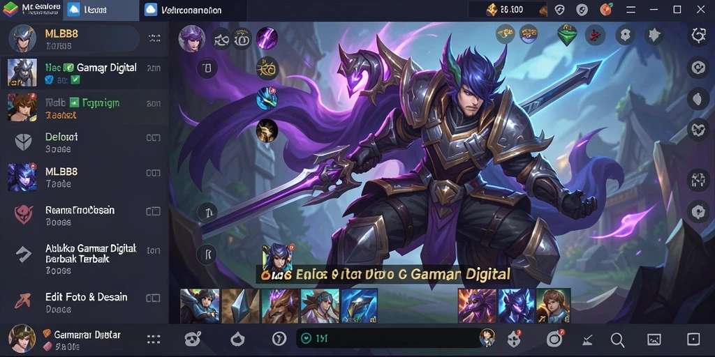 Antarmuka aplikasi MLBB8 untuk edit gambar digital yang menarik.