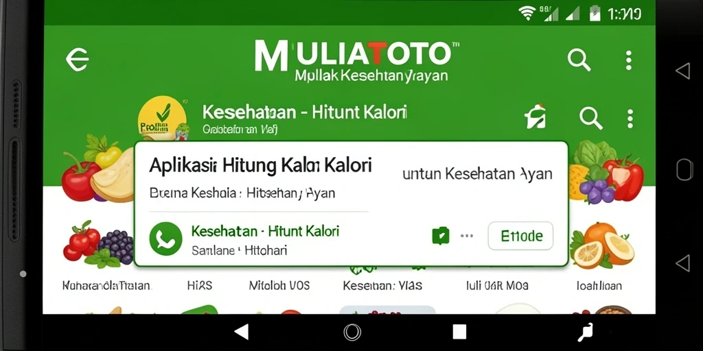 Antarmuka sederhana yang memudahkan penghitungan kalori.