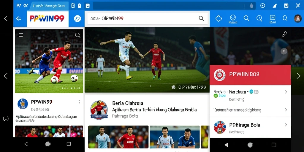 Antarmuka PPWIN99 yang modern dan informatif tentang Olahraga Bola.