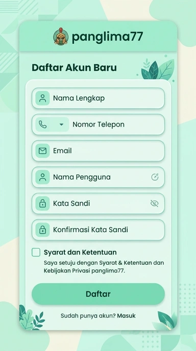 Buat Akun Baru di panglima77 dengan Mudah
